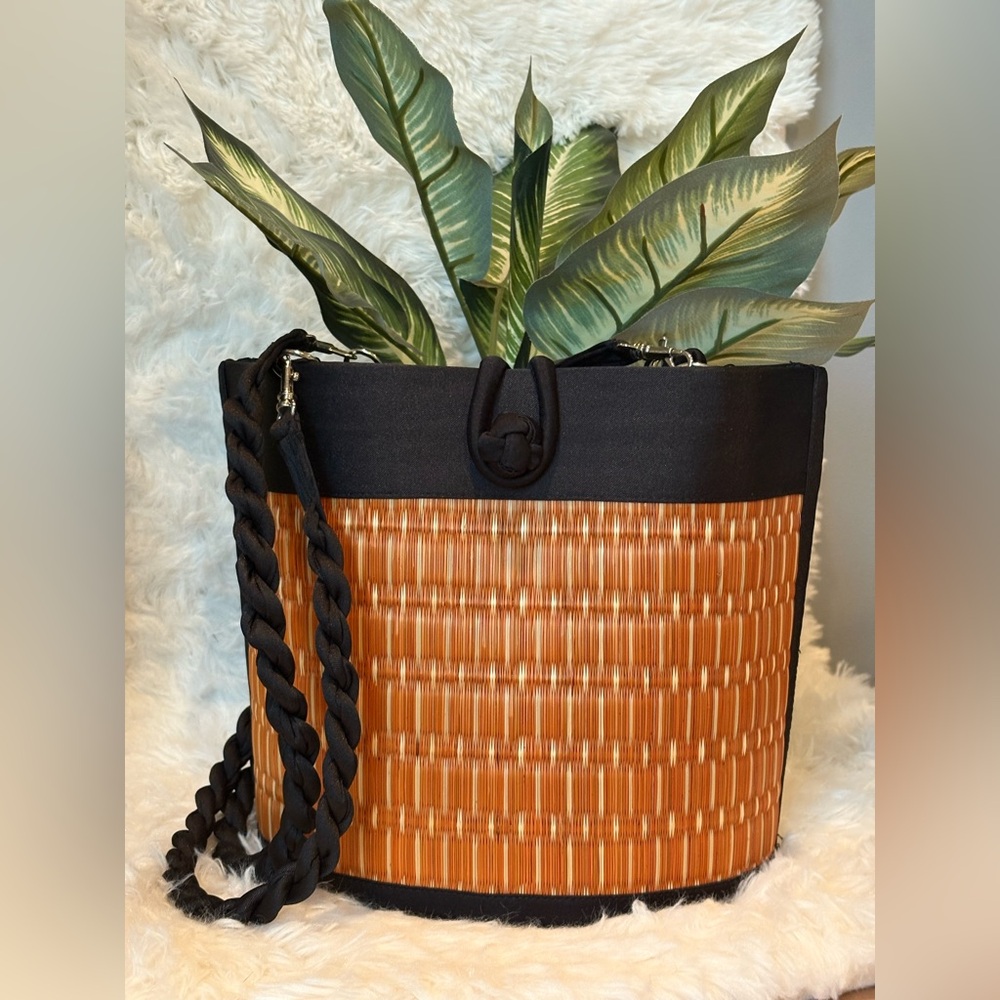 Baskets of Cambodia Petite Curved Avi Purse